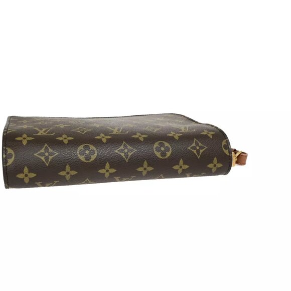 LOUIS VUITTON Orsay Clutch Hand Bag Monogram Leather Brown France - Picture 6 of 8